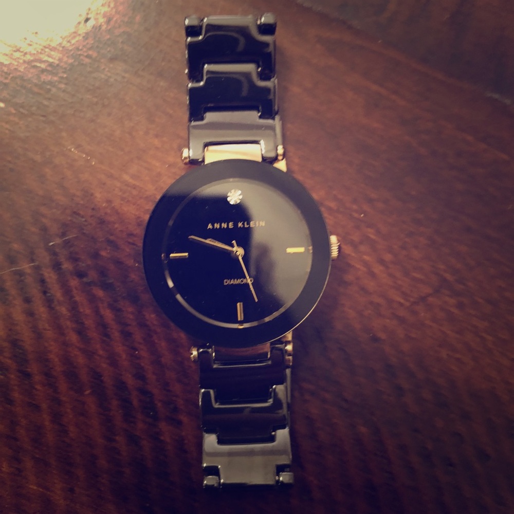 Anne Klein Black Ceramic Watch